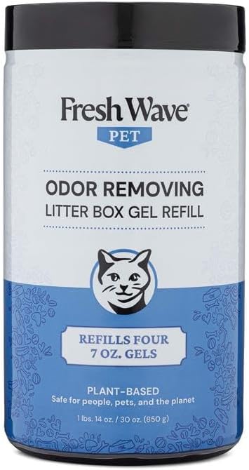 Fresh Wave Litter Box Gel Deodorizer, Pet Odor Eliminator, 30 oz Refill