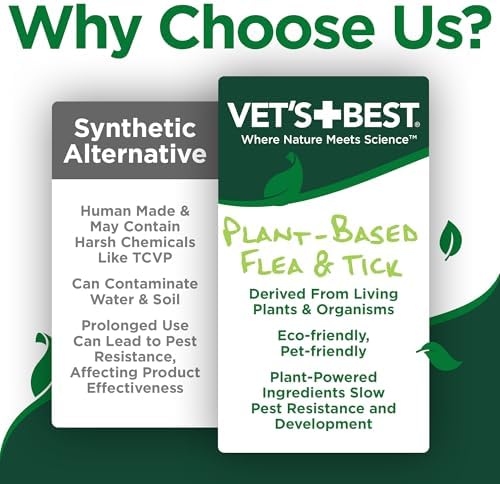 Vet's Best Waterless Flea & Tick Bath for Cats, Plant-Based, 5 oz