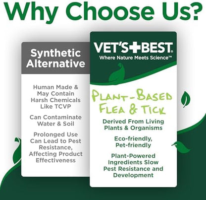 Vet's Best Waterless Flea & Tick Bath for Dogs, Essential Oil Spray, 8 oz
