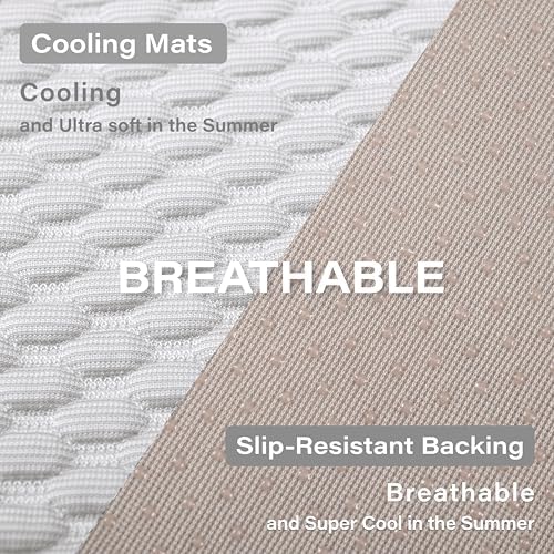 MICROCOSMOS Pet Cooling Mat & Sleeping Pad- Breathable Bubble Surface, EZ Clean. Keep Cooling for Pets, Kids and Adults in Summer.(GreyWhite, 59" x 40")