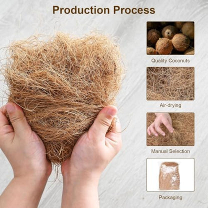 Sukh 2PCS Coconut Fiber for Bird Nest - Bird Nest Bedding for Hummingbird Finch