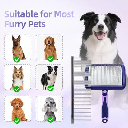 German Shepherd Brush with Pet Finishing Comb,2PCS