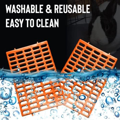 Saguaro Acres Rabbit and Small Animal Cage Resting Mat for Wire Floored Cages - Pack of 24 (Orange)
