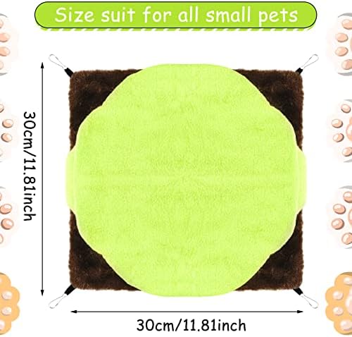 3 Tier Ferret Rat Hammock, Guinea Pig Cage Accessories, Green