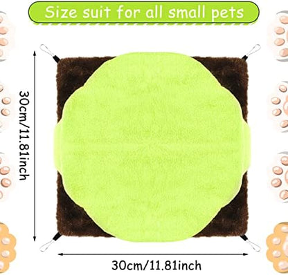 3 Tier Ferret Rat Hammock, Guinea Pig Cage Accessories, Green