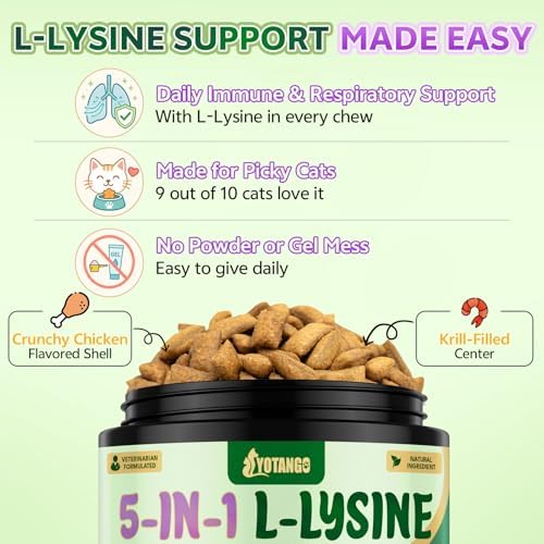 Lysine for Cats, L-Lysine for Cats Chews & Treats, 500 Ct, Immune Support