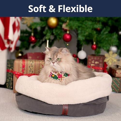 Cat Bed with Pet Pad, 17.7"×13.7", Gray
