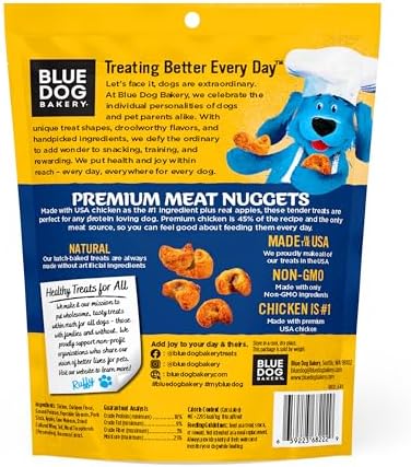 Blue Dog Bakery, Protein Nuggets Chicken, Small Dog Treats, 6oz 1pk
