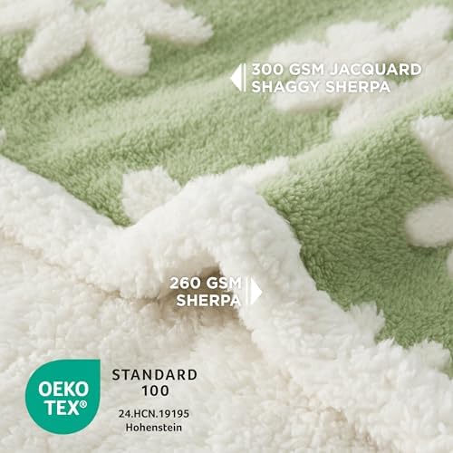 LE SURE Waterproof Dog Blankets for Large Dogs Cute Cozy 3D Jacquard,50x60