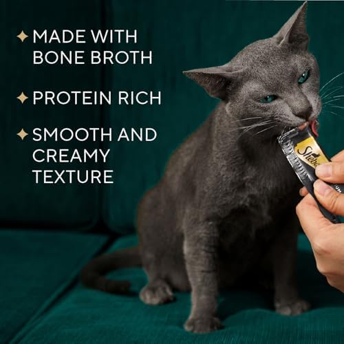 Sheba Premium Puree Lickable Cat Treats, Seared Tuna, 4 Count, 11 Pack