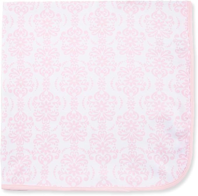 Little Me Blankets for Baby Girls' Damask Scroll Swaddling Receiving Blanket, 30 x 27 Inches