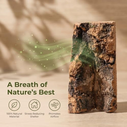 NUOBESTY 8 Pack Cork Bark for Reptile Hides and Terrarium Decorations