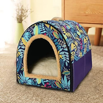 Pet Bed，Warm Cave Nest，Small Pet Animals Bed，Cozy Pet Bed，Pet Self Warming Beds，Cat Bed, Detachable semi-Enclosed Dual Purpose pet Bed, Warm Winter pet Litter, cat House。