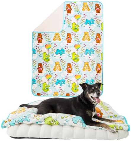 Care Bears Waterproof Dog Bed Cover, Large 40x50 Pet Blanket for Furniture Bed Couch Sofa, (Officially Licensed) by Franco