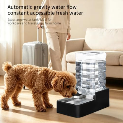 RIZZARI 8L Dog Water Dispenser: Leak-Proof Gravity Refill Waterer