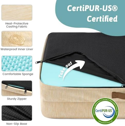 COZY KISS Orthopedic Dog Cooling Bed for Medium Small Dogs, 30x20 inch