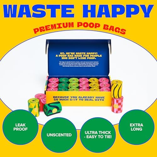 Dog Poop Bags Rolls 270 Count (18 Rolls) - 14" Long, Ultra-Thick, up to 300% Stronger Unscented Poop Bags for Dogs - Leak Proof Pet Waste Bags with 30% Plant-Derived Materials