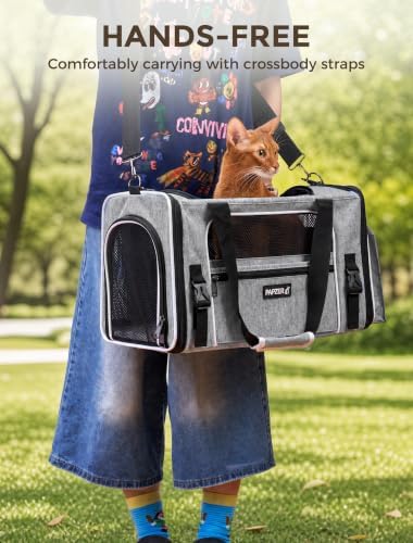 Soft Sided Pet Carrier, Travel Friendly, Small to Medium Cats 15 lbs