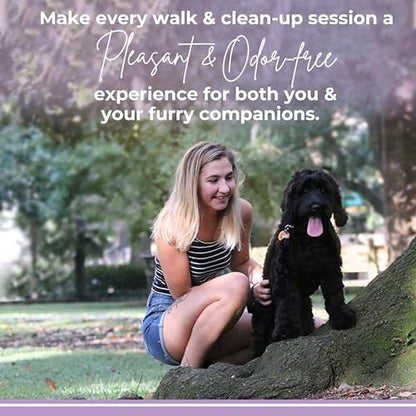 Pet Faves Eco-friendly Dog Poop Bags -100% Leak-Proof, Strong and Extra Long Doggie Poop Bags for Dogs and Cats waste bag, Lavender Scented - 150 Bags (1 pack)