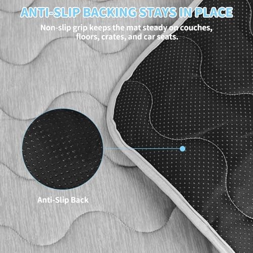 Dog Cooling Mat Self Cool Pad for Dogs and Cats, Washable Portable Pet Sleeping Pad for Summer Size 27.6" x 19.7"