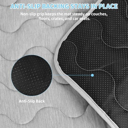 Dog Cooling Mat Self Cool Pad for Dogs and Cats, Washable Portable Pet Sleeping Pad for Summer Size 27.6" x 19.7"