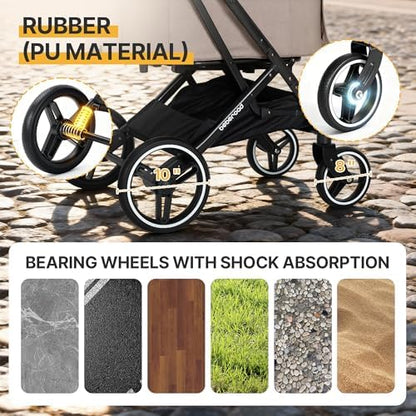 X3 3 in 1 Pet Stroller for Medium Dogs Cats Up to 55 lbs or Two Small Pets