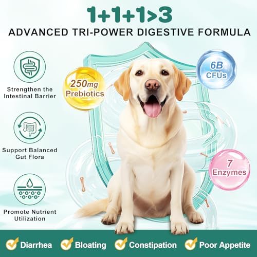 ZEBORA Probiotics for Dogs, Digestive Support, 180 Freeze-Dried Chews