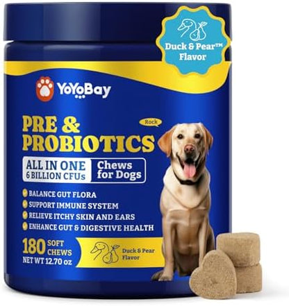 Probiotics for Dogs, Dog Gut, Immune & Skin Health Support Supplement