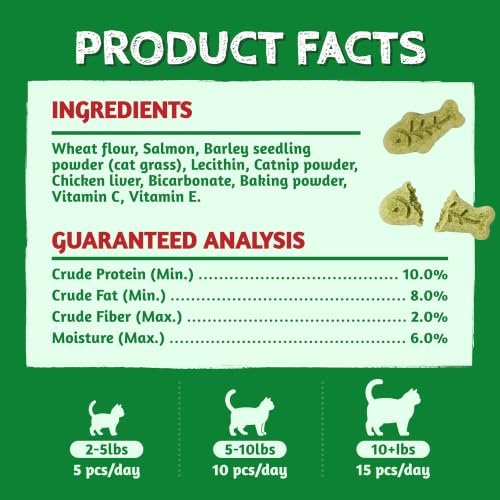 Just Try Cat Grass Treats for Indoor Cats Hairball Control 13.4 OZ