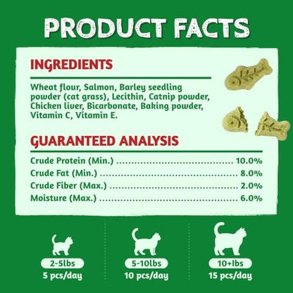 Just Try Cat Grass Treats for Indoor Cats Hairball Control 13.4 OZ