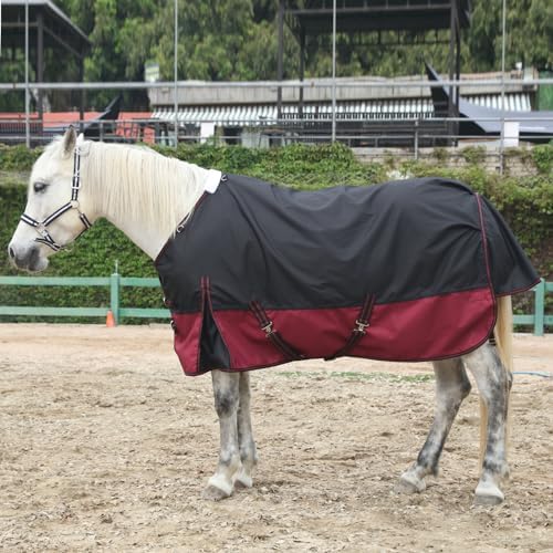 1200D Horse Blanket, 0g No-Fill Waterproof Turnout Rain Sheet
