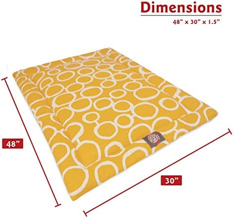 48" Fusion Yellow Crate Dog Bed Mat By Majestic Pet Products