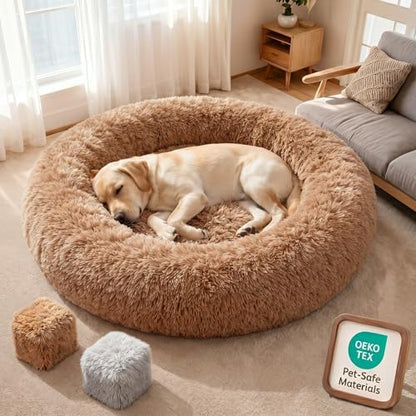 Memory Foam Orthopedic XXXL Dog Beds for Extra Large Size Dog,54 Inch,Camel