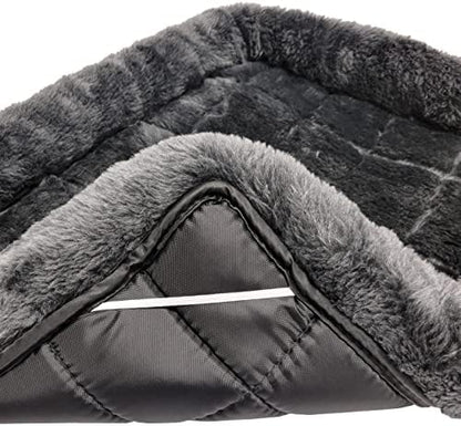 MidWest Homes for Pets QuietTime Dog Bed - Gray Faux Fur Bolster, Ultra-Soft and Machine Washable, Fits 24-Inch Crates and Carriers, for Small Breed Dogs