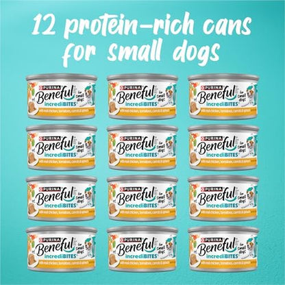 Beneful Purina IncrediBites Small Breed Wet Dog Food Loaf Chicken (12) 3 oz