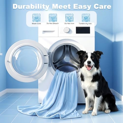 ZOMISIA Breathable Cooling Blanket for Large Dogs, Premium Pet Cooling Mat