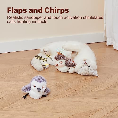 Potaroma Cat Toys 2 Pcs Flapping Sandpiper Pair-Mate