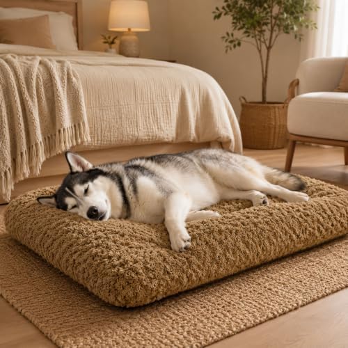 Dog Bed Large Size, Plush Washable Pet Bed Mat, Dog Crate Bed 41"x27"