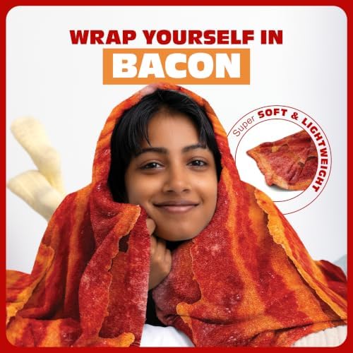WHAT DO YOU MEME? Cozy Concepts Co. Bacon Comfort Blanket by Relatable