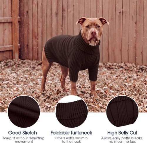 IECOii Great Dane Sweater,Extra Large Dog Sweaters for Giant Breed Dogs 4XL