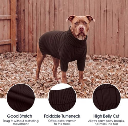 IECOii Great Dane Sweater,Extra Large Dog Sweaters for Giant Breed Dogs 4XL