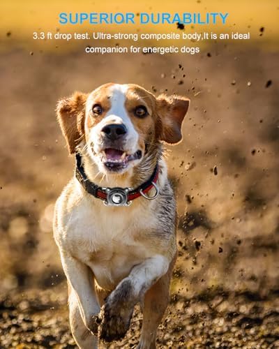 Airtag Dog Collar Holder | Airtag Dog Collar Waterproof - Airtag Holder for Dog Collar - Dog Airtag Holder with Removable Metal Loop, Light Weight fit Width3cm/ Thick4.5mm Air Tag Dog Collar, Pink, 1