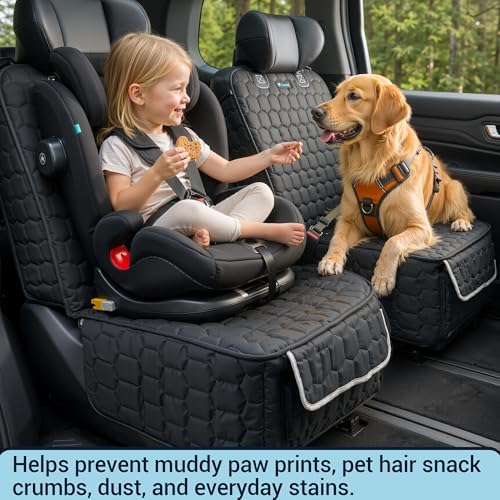 Meginc 2-Pack Front Seat Covers for Dogs, Waterproof Car Seat Protectors