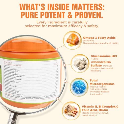 8-in-1 Dog Multivitamin Chews for Daily Wellness & Immune Support