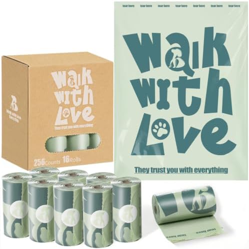 Dog Poop Bags, 256 Count Upgraded Version, Green