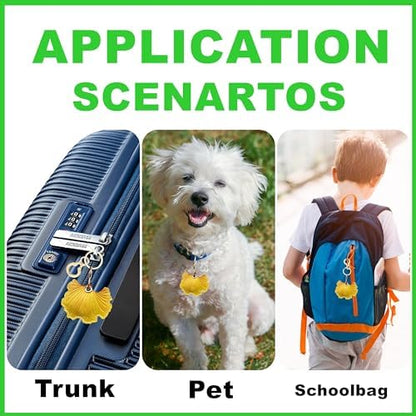 BORKUANA PU Leather Keychain Holder Protective Case Compatible with AirTag