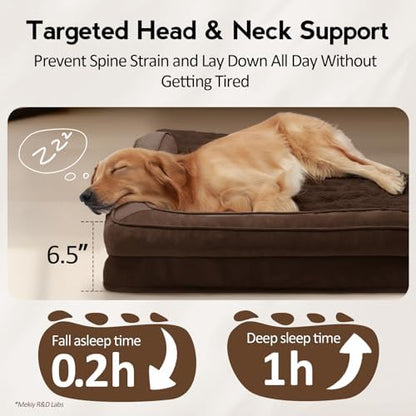 MEKIY Orthopedic Waterproof Dog Bed with Sides for Large Sizes Dogs