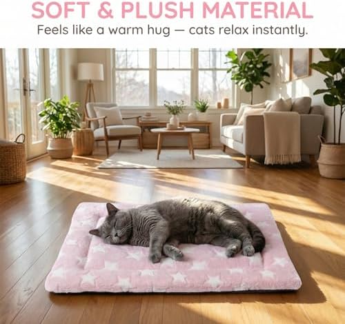 Cat & Dog Bed Mat - Reversible Dog Crate Bed Mats, Soft & Breathable Kennel Pad, Durable Crate Bed for Extra Small Dogs & Cats