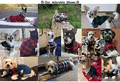 Dog Plaid Shirt for Smal & Medium Dogs Snap T-Shirt Clothes Green#1-2XL