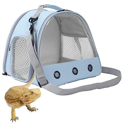 Bearded Dragon Travel Carrier,Lizards Cage, Small Animal Bag for Hedgehog Rat Parrot Bird Guinea Pig, Portable Guinea Pig Travel Carrier for 2